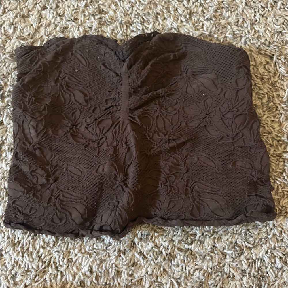 Tilly's Brown Lace Crop Top